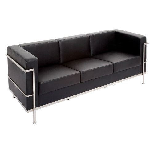 Rapidline Space Three Seater Lounge Black PU