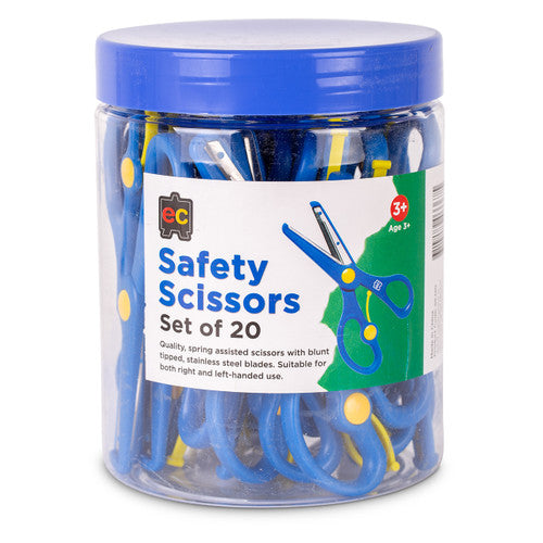 Educational Colours Spring Assisted Specialty Safety Scissors 135mm Jar of 20