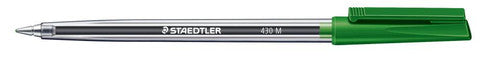 Staedtler 430MA-5 Stick 430 Ballpoint Pen Medium Green Box 10