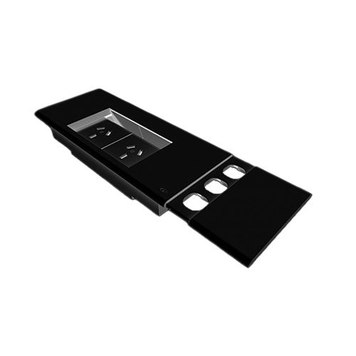 Rapidline Surface Mounted Flip Box 2 GPO 3 Data Provision Black