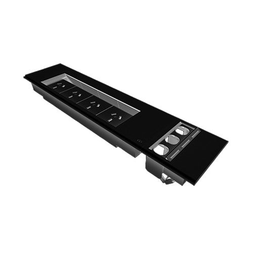 Rapidline Surface Mounted Flip Box 4 GPO 3 Data Provision Black
