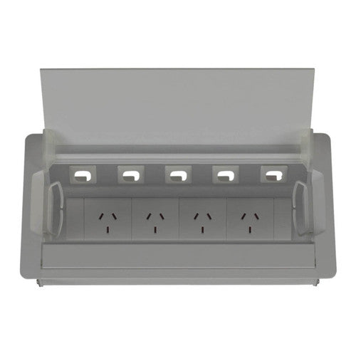 Rapidline Table Surface Mounted Service Box 4 GPO 5 Data Silver