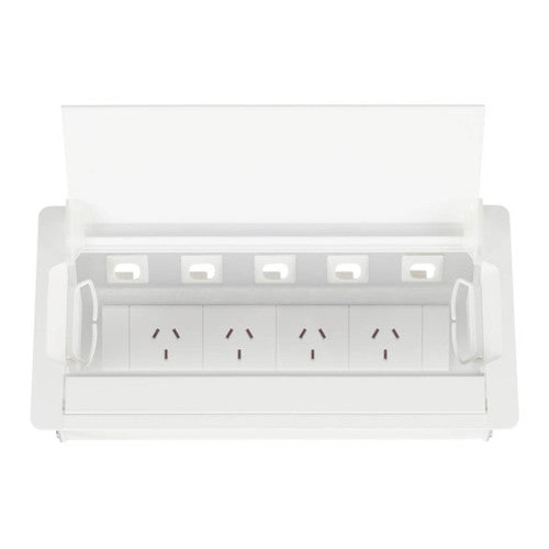 Rapidline Table Surface Mounted Service Box 4 GPO 5 Data White