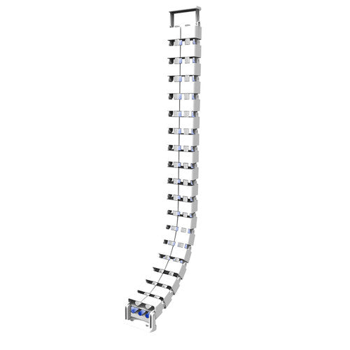 Rapidline Trax Dual Compartment Workstation Umbilical White