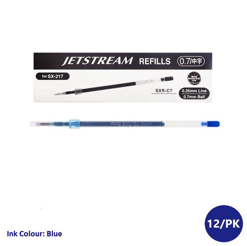 Uni SXR-C7 Refill for Jetstream 0.7mm Blue Box of 12
