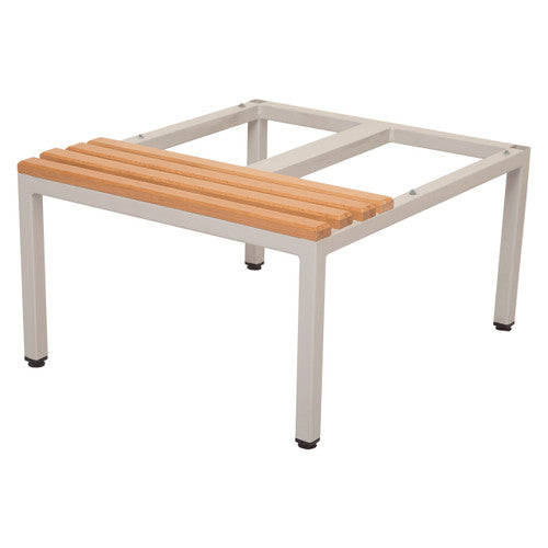 Rapidline Seat and Stand for Go 2 Lockers 305mm Light Oak / Silver Grey