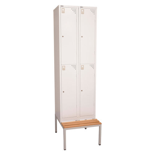 Rapidline Seat and Stand for Go 2 Lockers 305mm Light Oak / Silver Grey