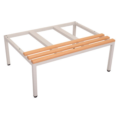 Rapidline Seat and Stand for Go 3 Lockers 305mm Light Oak / Silver Grey