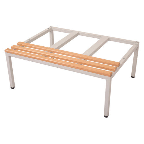 Rapidline Seat and Stand for Go 3 Lockers 305mm Light Oak / Silver Grey