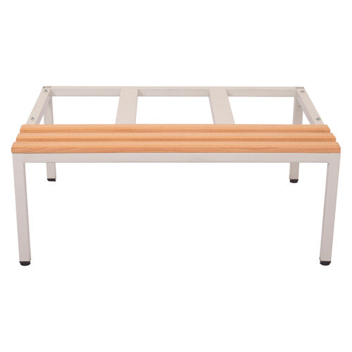 Rapidline Seat and Stand for Go 3 Lockers 305mm Light Oak / Silver Grey