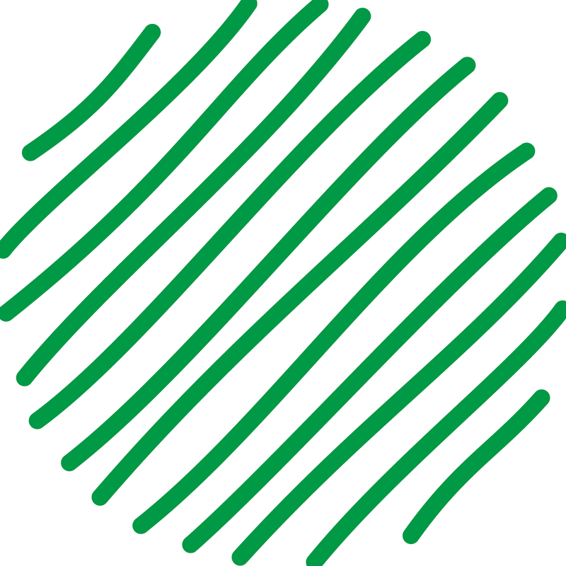 Sakura Gelly Roll Fine Point Green ink scribble swatch: diagonal green gel lines on white paper