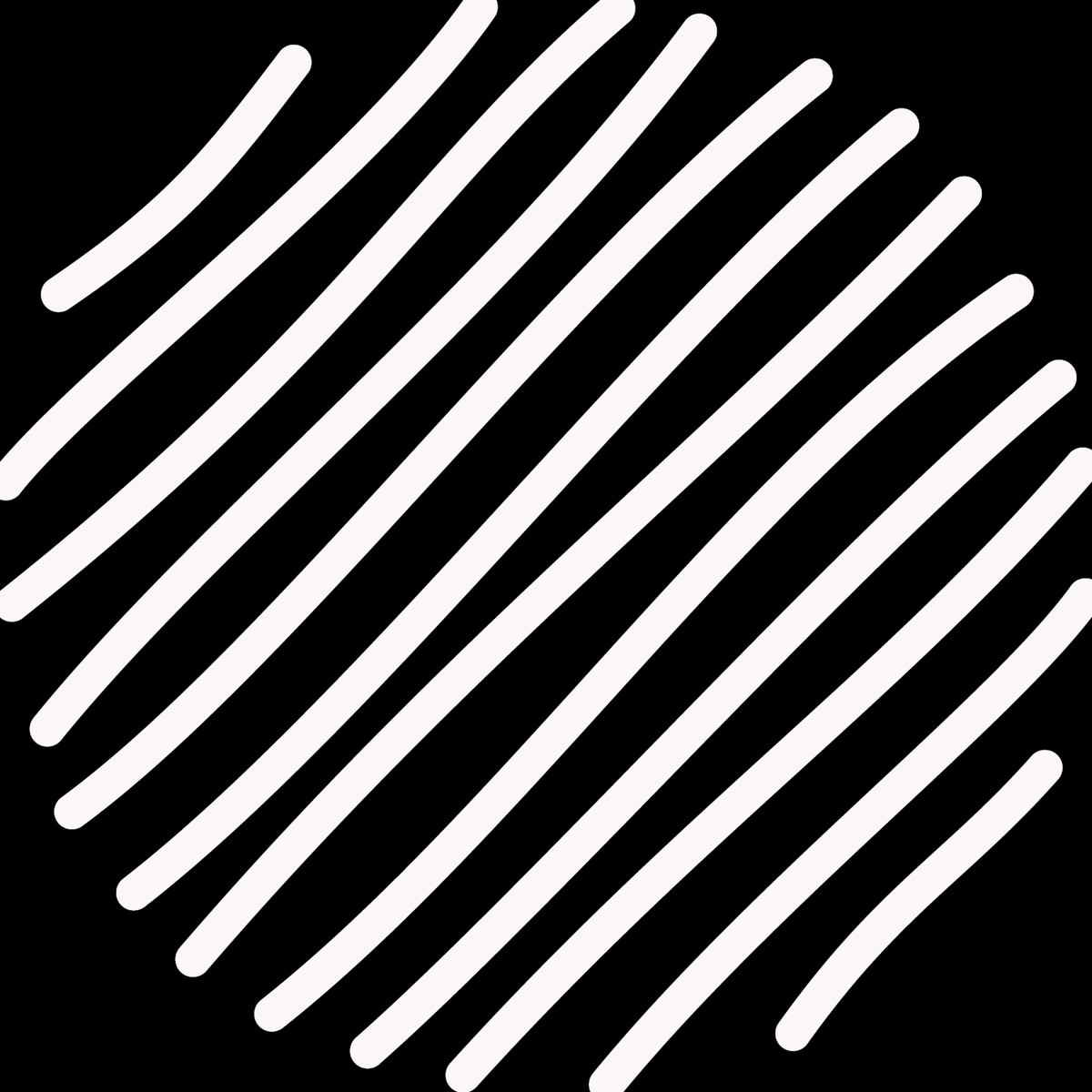 Sakura Gelly Roll Retractable 08 White swatch: white diagonal gel lines on a black background