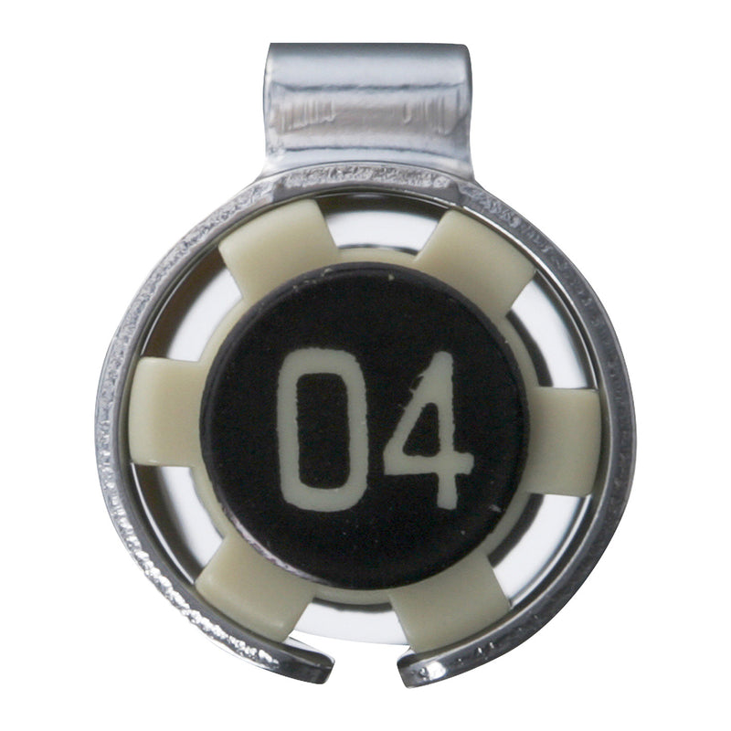 Sakura Pigma Micron 04 Black: close view of the cap end moulded with the size number 04