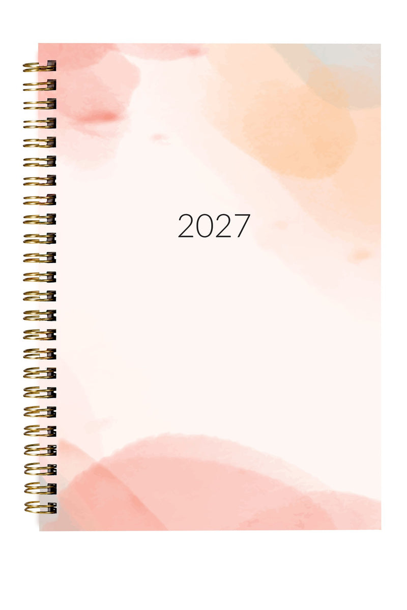 Sasco Life Design Nova Diary 2027 A5 Week To View shown front on, the nova print cover, closed flat against a plain background.