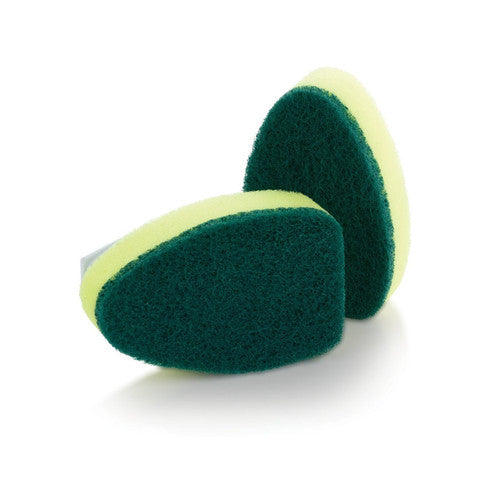Pack of 2 Scotch-Brite Heavy Duty Dishwand Refills with scraper detail on reverse