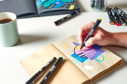 Sharpie Creative Marker Acrylic Water-Based Brush Tip Assorted Pack of 12
