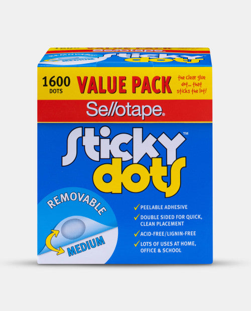 Sellotape Sticky Dots Removable Box of 1600 - image 1