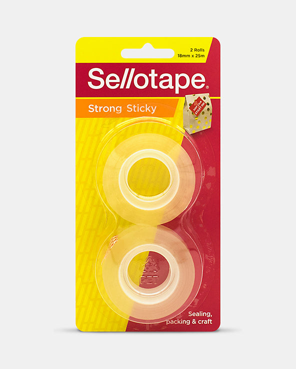 SELLOTAPE 12mm x 33m Tape Roll 6pk - clear glossy sticky tape