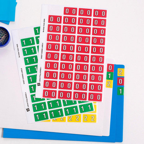 Avery Numeric 7 Side Tab Colour Coding Labels 25 x 42mm 240 Pack