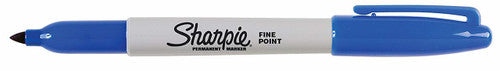 Sharpie Permanent Marker Fine Point Blue Box of 12 - image 2