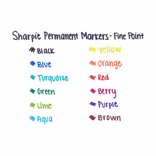 Sharpie Permanent Marker Fine Point Blue Box of 12 - image 8