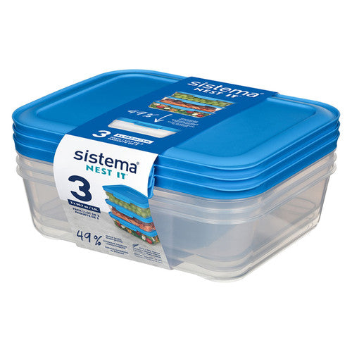 Sistema Nest It Container 1.5L Blue Pack of 3 - image 1