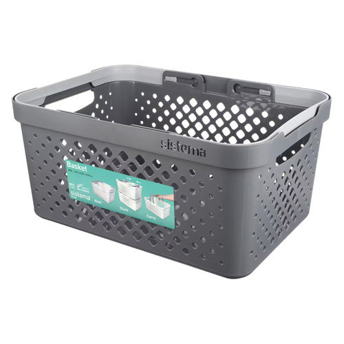 Sistema Plastic Basket Large 18.5L Grey - image 1