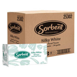 Sorbent 2 Ply Facial Tissue 200 Sheets Carton of 24 - image 1