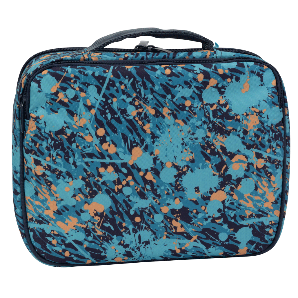 Back of the Spencil Moto Camo Trax Big Cooler Lunch Bag showing the full motocross print on the rear panel
