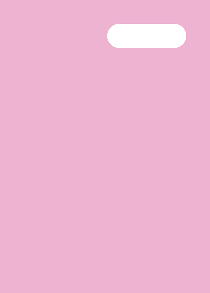 Spencil Pale Pink A4 Book Cover Pack of 6: front artwork, plain pale blush pink cover, with white name and subject label cut-out