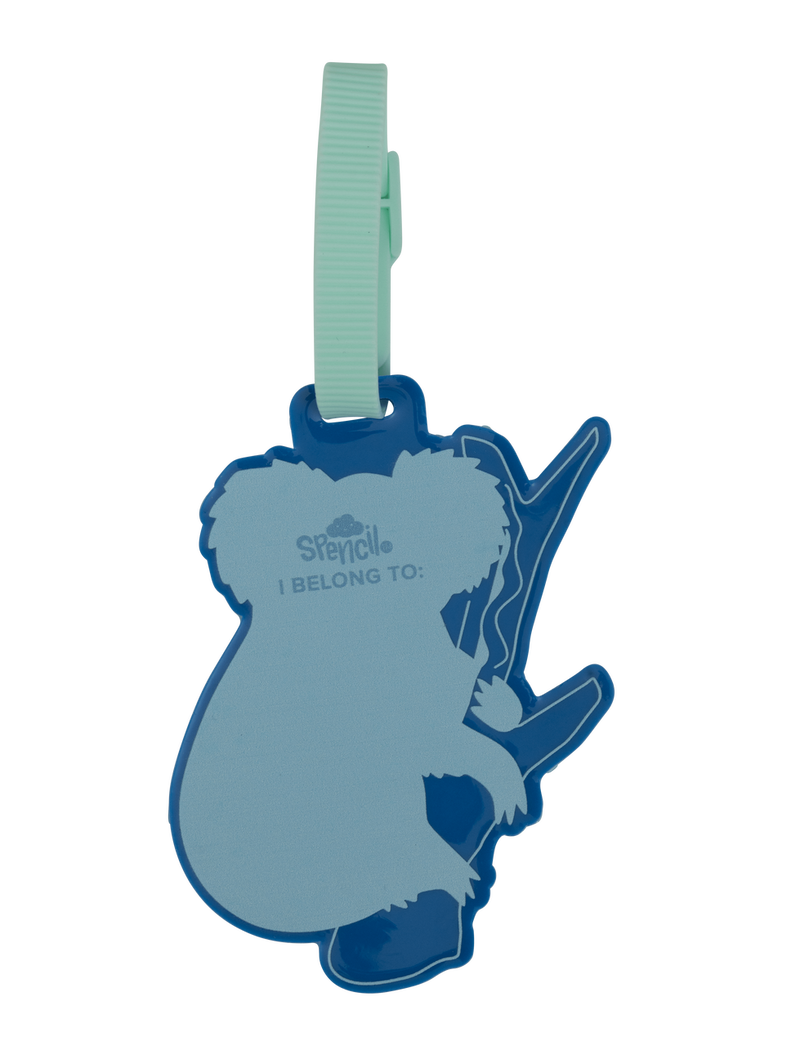 Spencil Wani-Wani Watina Bag Tag, back view with the printed I belong to name area