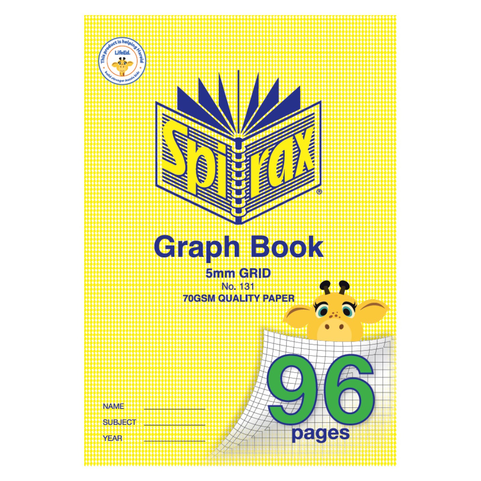 Spirax 131 A4 Graph Book 5mm Grid 96 Pages Pack of 10 - image 1