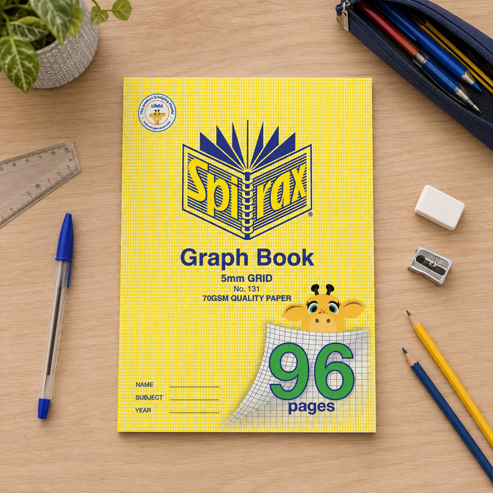 Spirax 131 A4 Graph Book 5mm Grid 96 Pages Pack of 10 - image 3