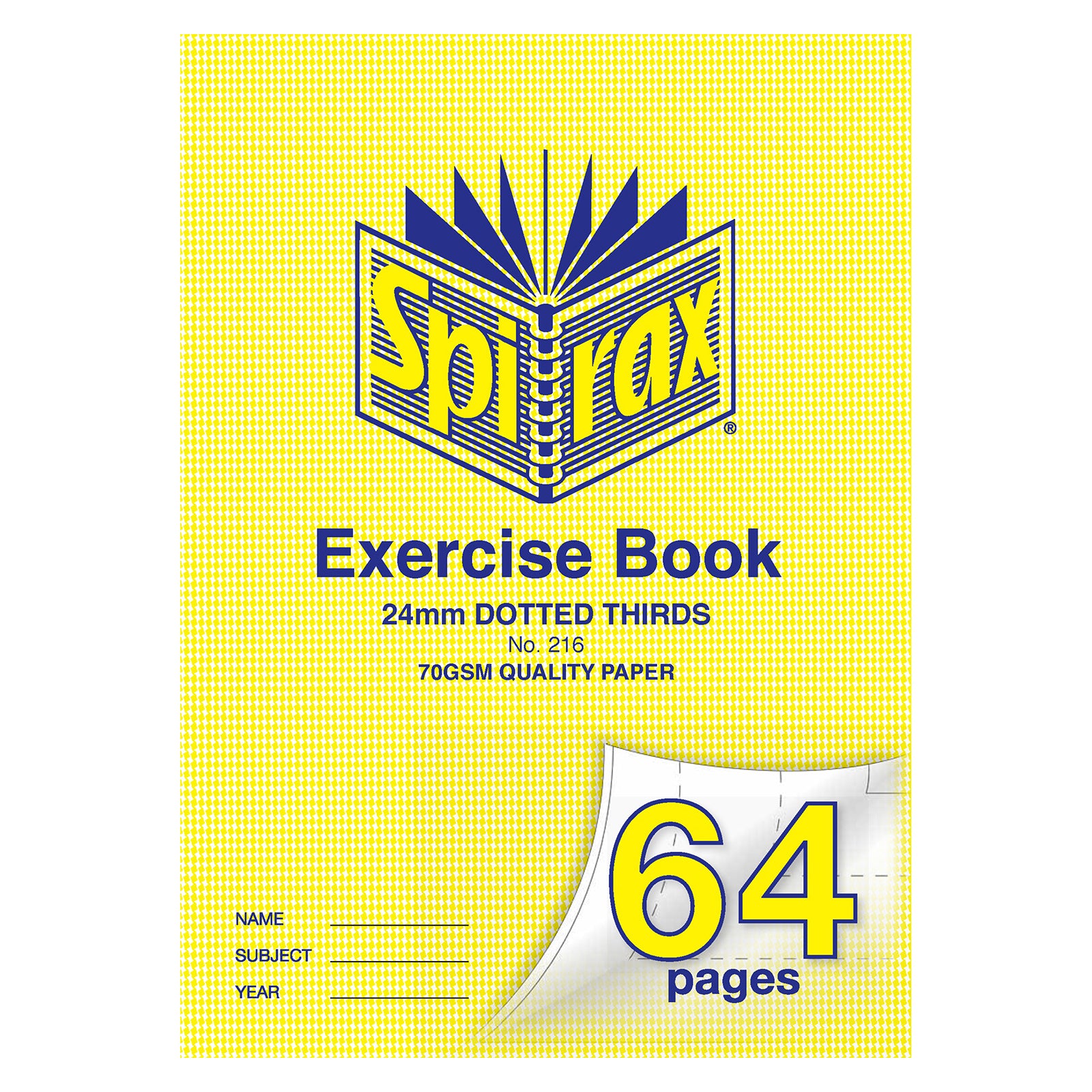 Spirax 216 A4 Exercise Book 24mm Double Tramline 64 Pages Pack of 20 - image 1