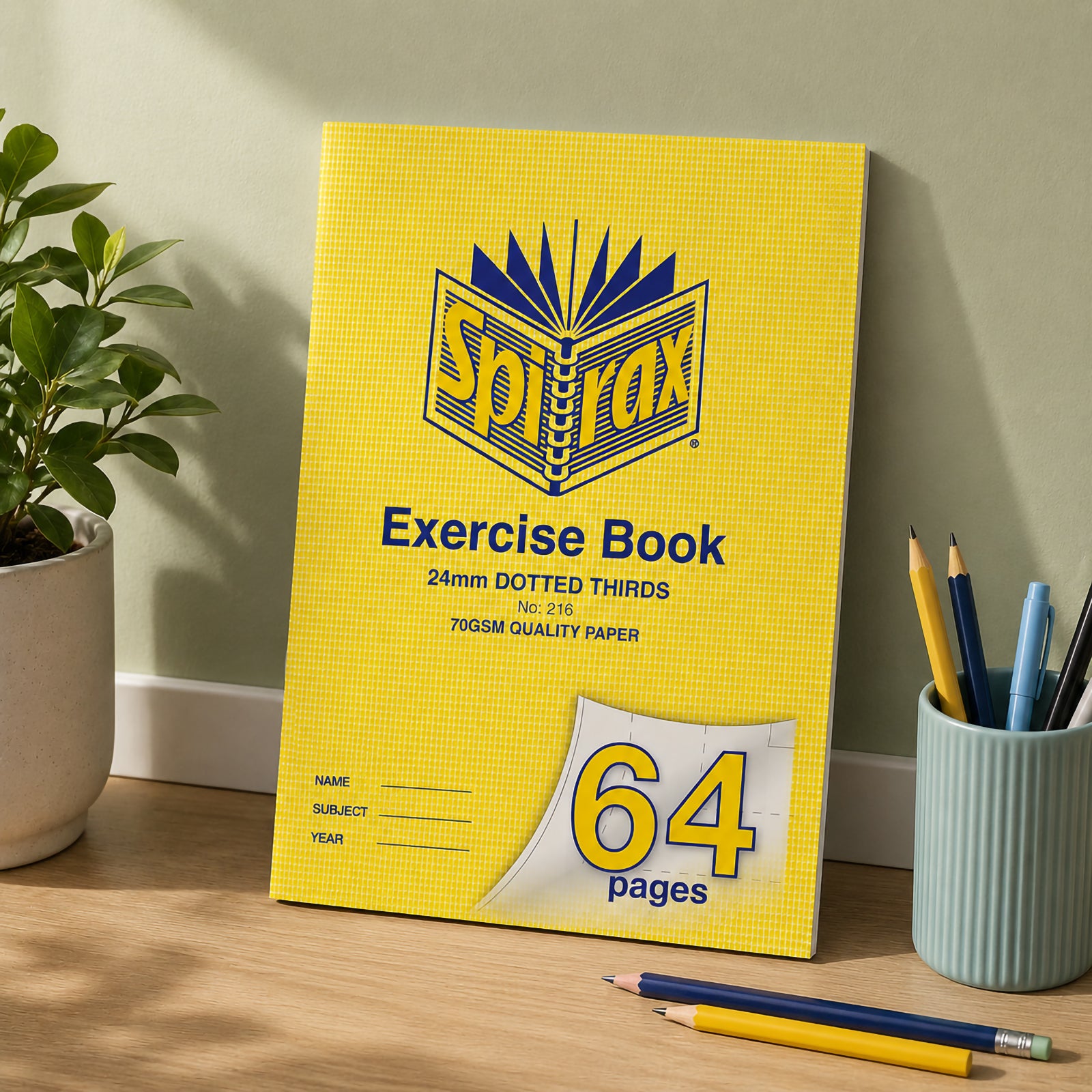Spirax 216 A4 Exercise Book 24mm Double Tramline 64 Pages Pack of 20 - image 5