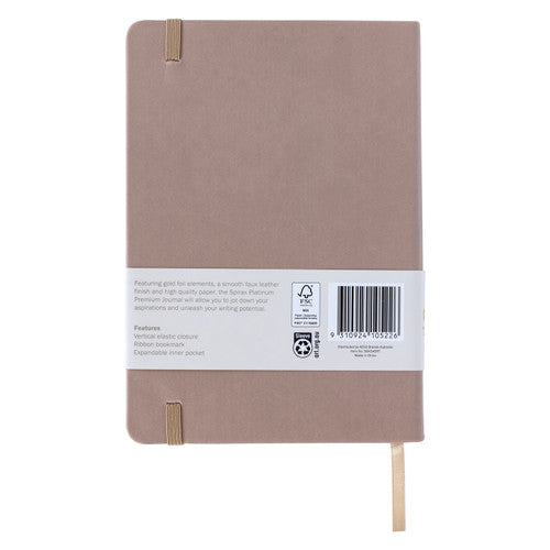 Spirax Platinum Premium Journal A5 160 Page 7mm Lined Latte Pack of 10 - image 3