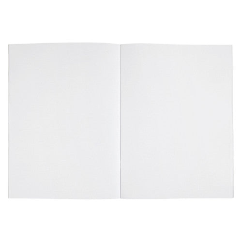 Open Spirax 354 super size scrapbook showing two plain white facing pages with no ruling or margin