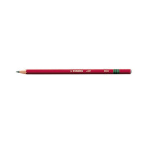 Stabilo All 8008 graphite pencil box of 12 showing pencils fanned out in assorted aquarellable colours