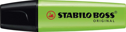 Stabilo Boss Original green chisel tip highlighter, box of 10