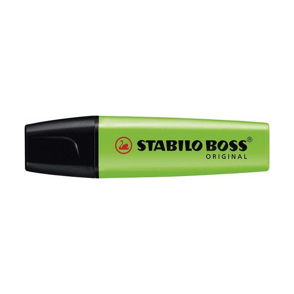 Stabilo Boss Original green chisel tip highlighter, box of 10