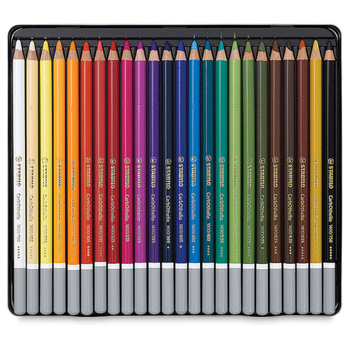 Close-up of Stabilo CarbOthello pencil tips showing highly pigmented colour range