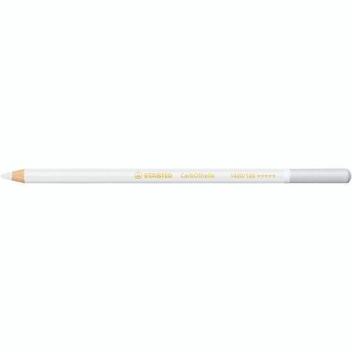 Stabilo CarbOthello Titanium White chalk-pastel coloured pencil on a white background