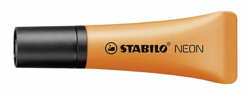 Stabilo Neon Orange Highlighter box of 10 on a white background
