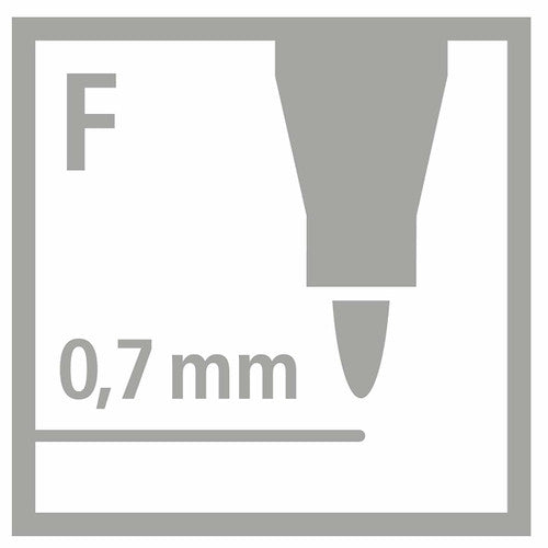 Stabilo OHPen Universal permanent pen cap removed showing fine 0.7mm nib