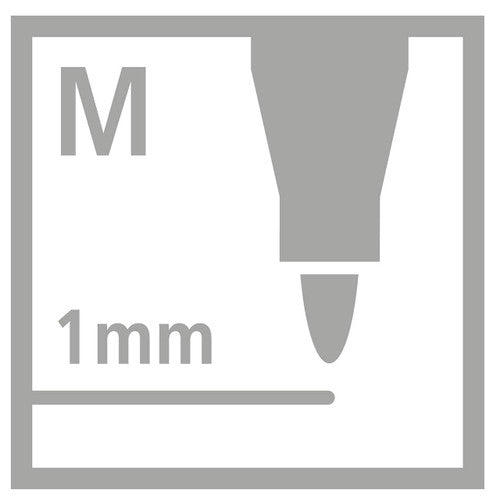 Close-up of Stabilo OHPen Universal medium tip and non-slip grip zone showing grey shaft and clip detail