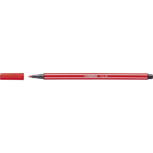 Close-up of Stabilo Pen 68 1.0mm M-tip nib in Carmine