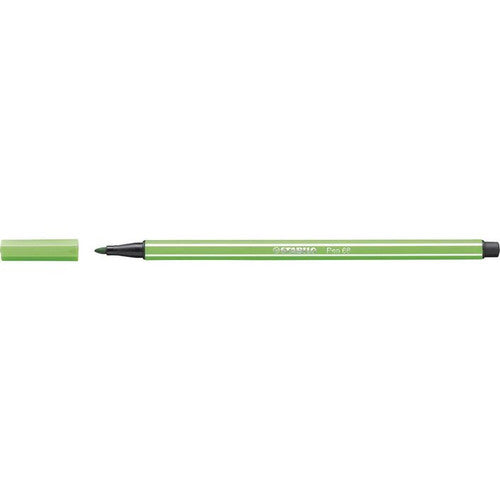 Close-up of Stabilo Pen 68 M-tip nib in Leaf Green colour