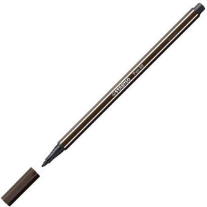 Stabilo Pen 68 Premium 1.0mm fibre tip pen in Umber on a white background