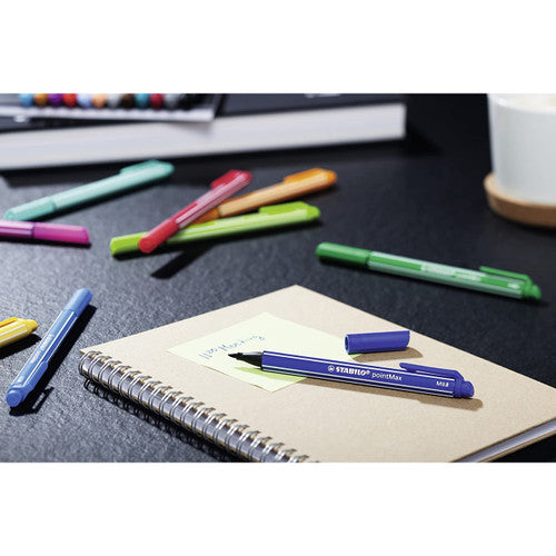 Stabilo PointMax Felt-Tip Fineliner Pen 0.8mm Ice Green Box of 10