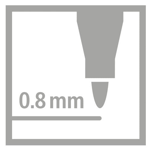 Stabilo PointMax Felt-Tip Fineliner Pen 0.8mm Box of 5